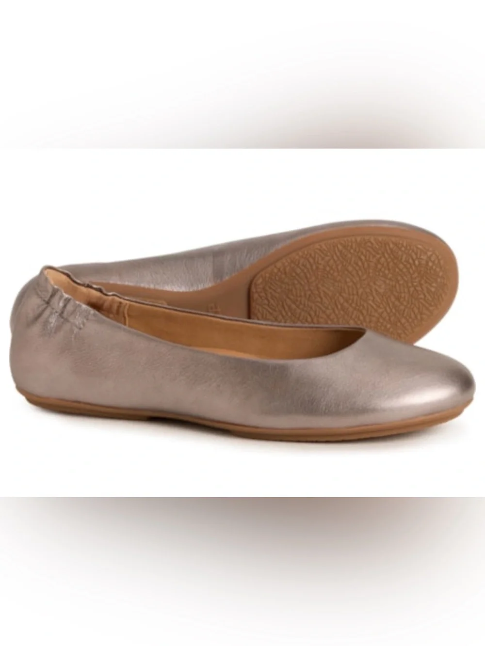 Dansko Mollie Metallic Pewter Taupe Women’s Ballet Flats Leather EU 41 US 10.5